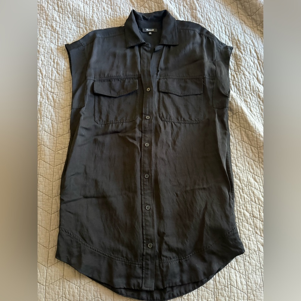 Madewell Cap Sleeve Shirt Dress